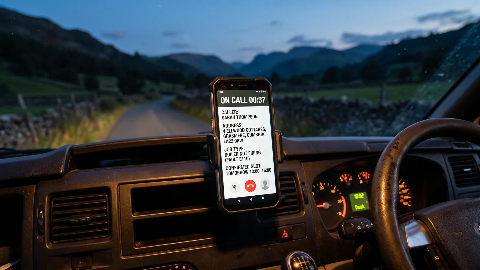 An AI agent handling enquiries for a Cumbrian business