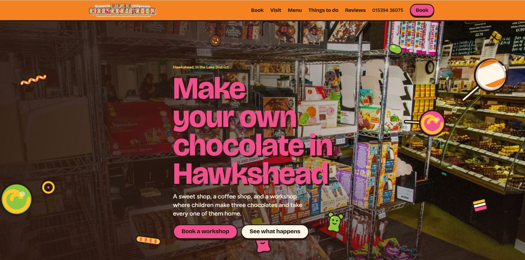 The Hawkshead Chocolate website, built by Cascade Digital