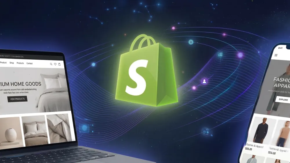 Shopify store on desktop and mobile